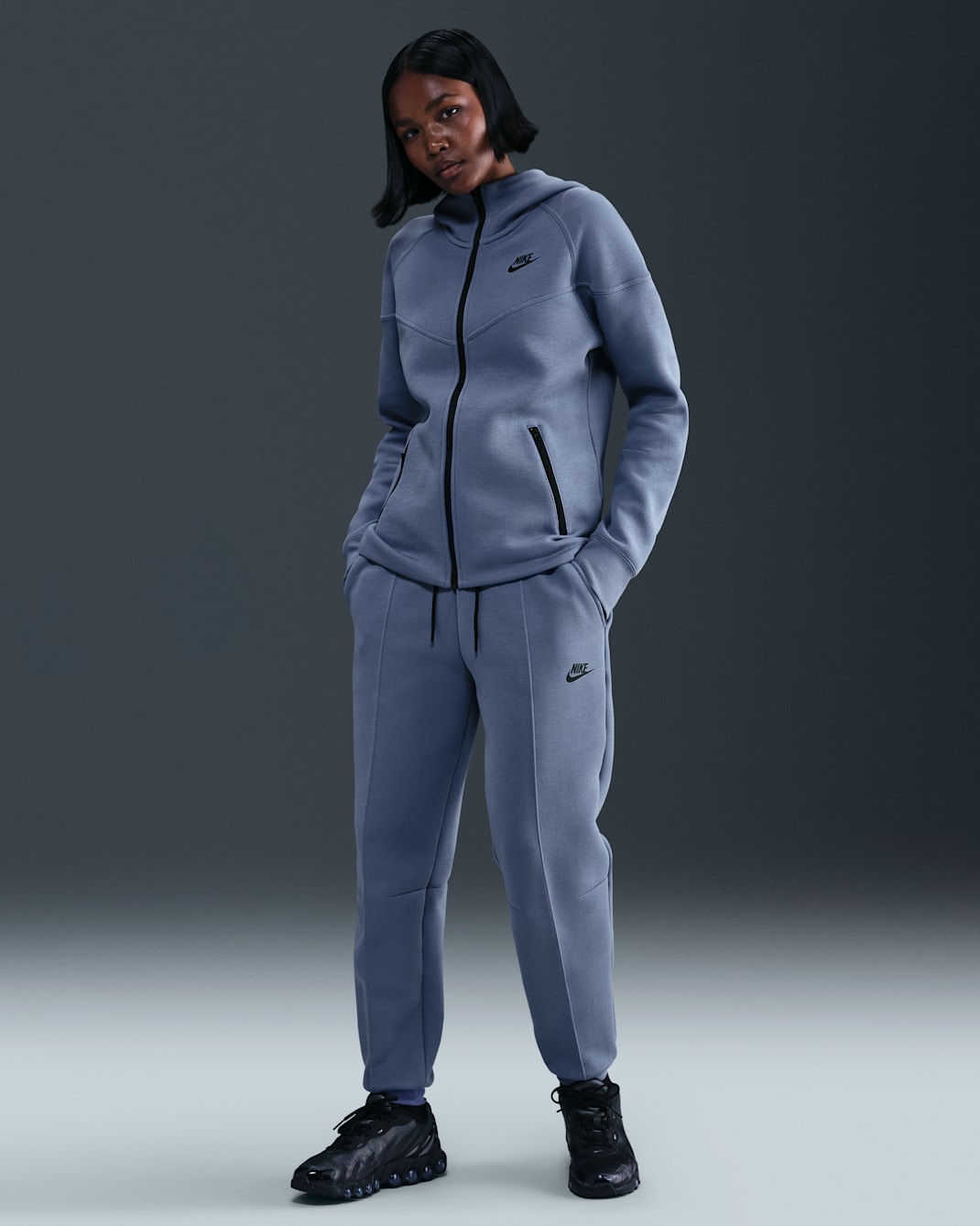 Nike Sportswear Tech Fleece Women's Mid-Rise Joggers - World Indigo/Black