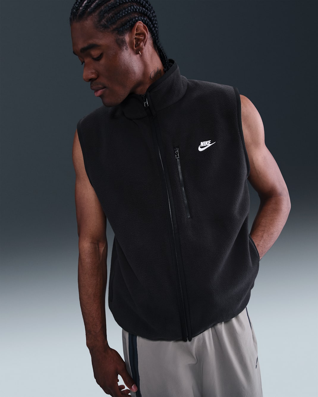 Nike Sportswear Club Men's Winterized Vest - Black/White