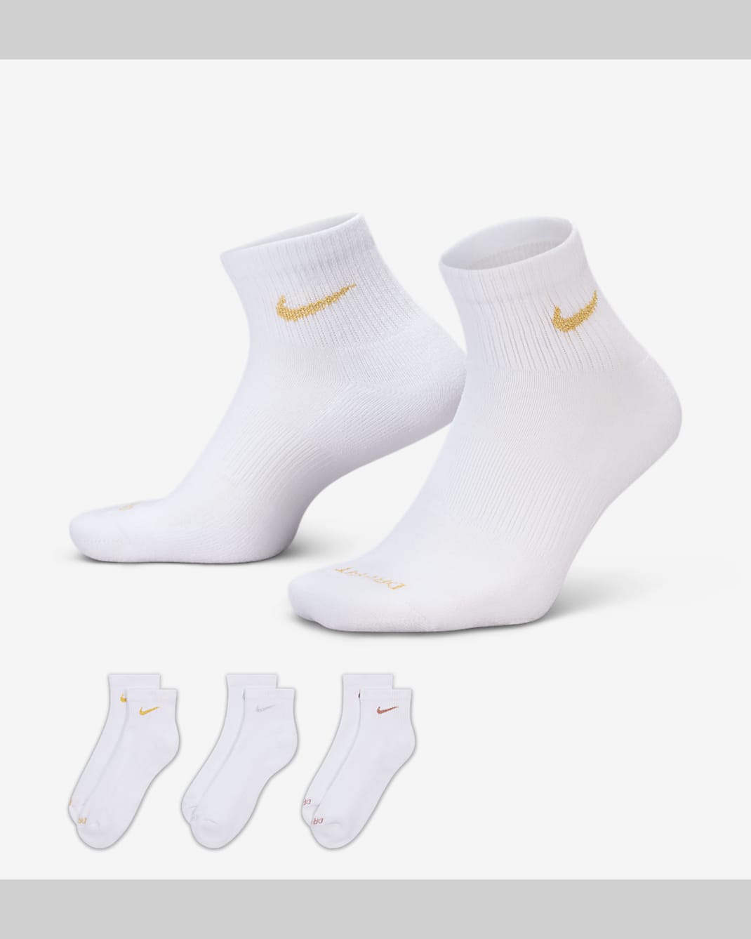 Nike Everyday Plus Cushioned Training Ankle Socks (3 Pairs) - Multi-Colour