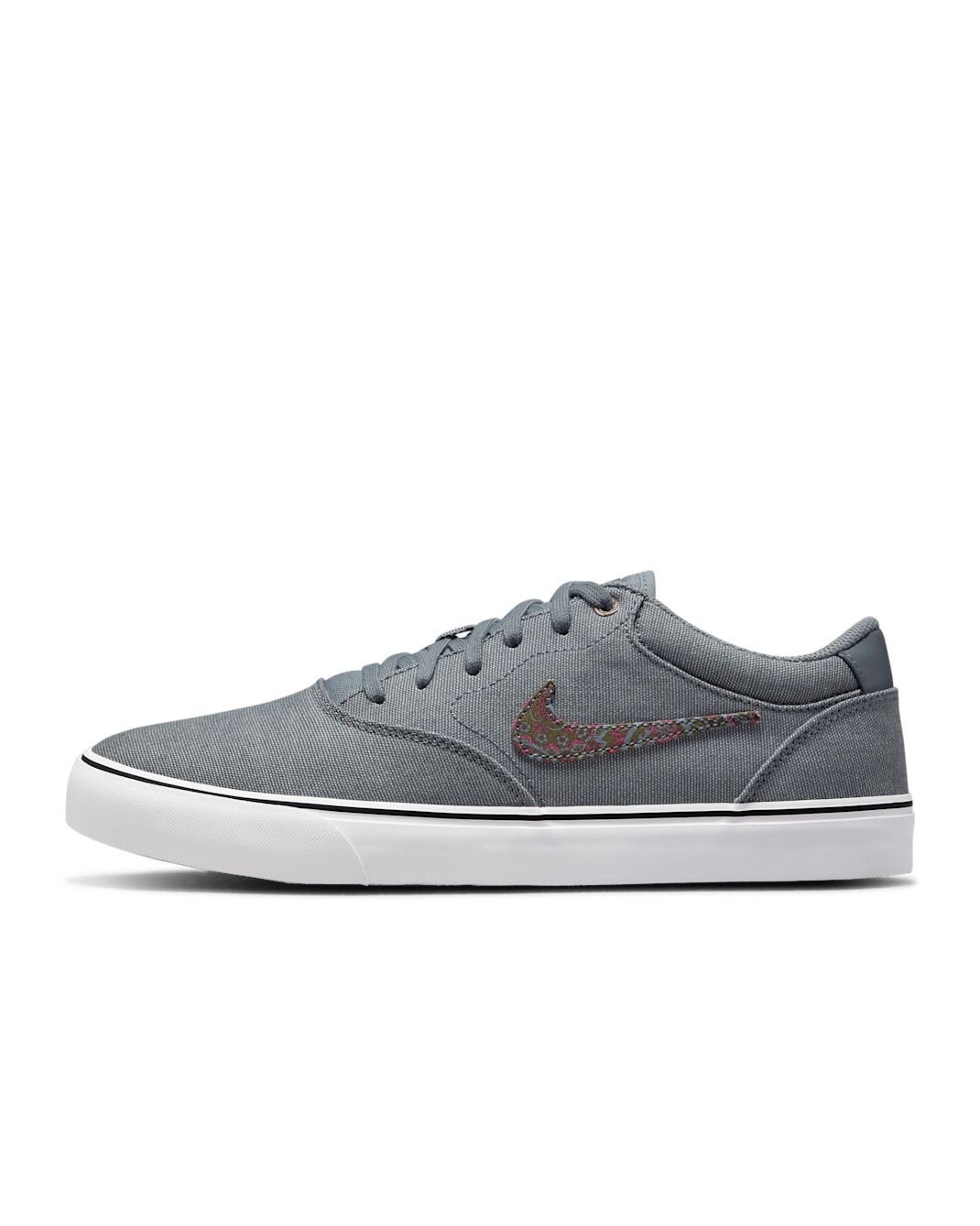 Nike SB Chron 2 Canvas Premium Skate Shoes - Cool Grey/Sail/White/Sangria