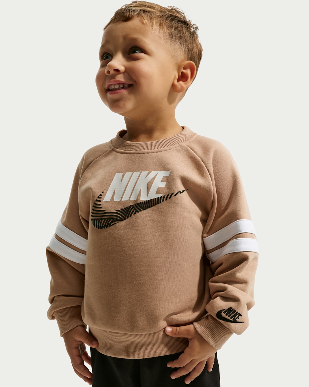 Nike Sportswear In The Zone Toddler French Terry Oversized Crew - Hemp