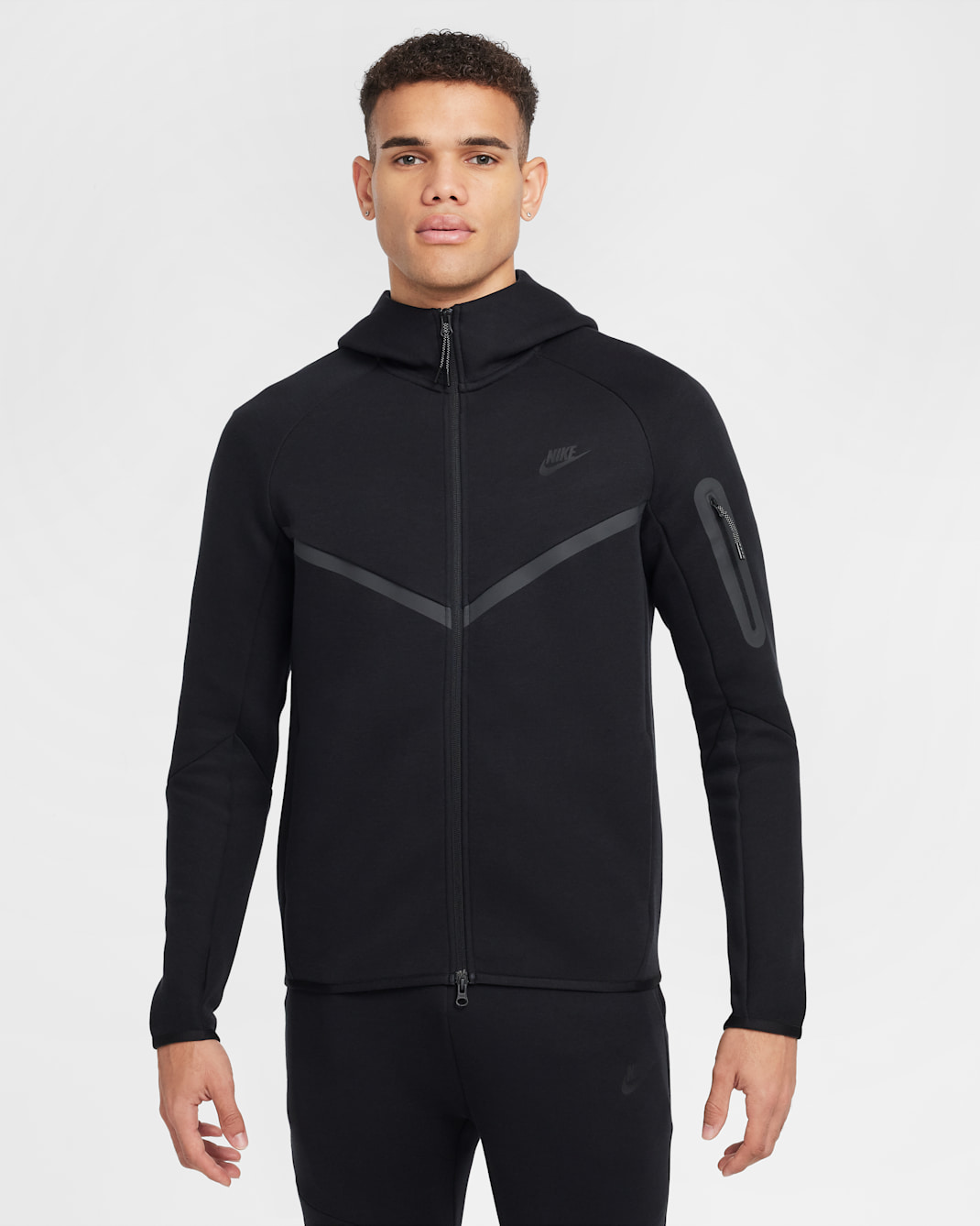 Nike Tech Men's Fleece Windrunner Full-Zip Jacket - Black/Black