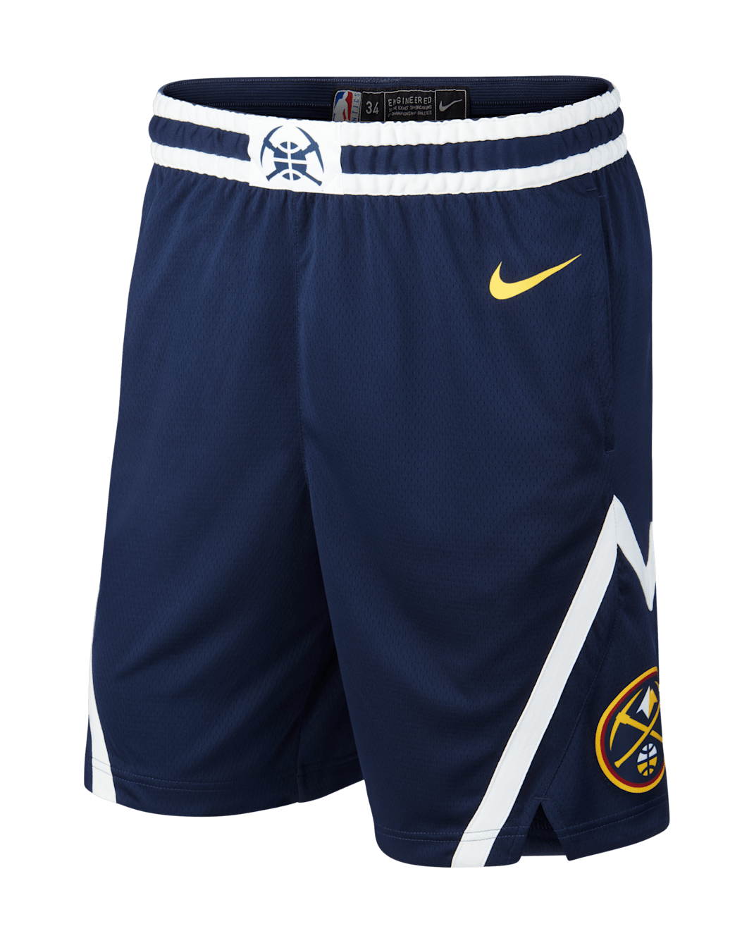 Denver Nuggets Icon Edition Men's Nike NBA Swingman Shorts - College Navy/White/White