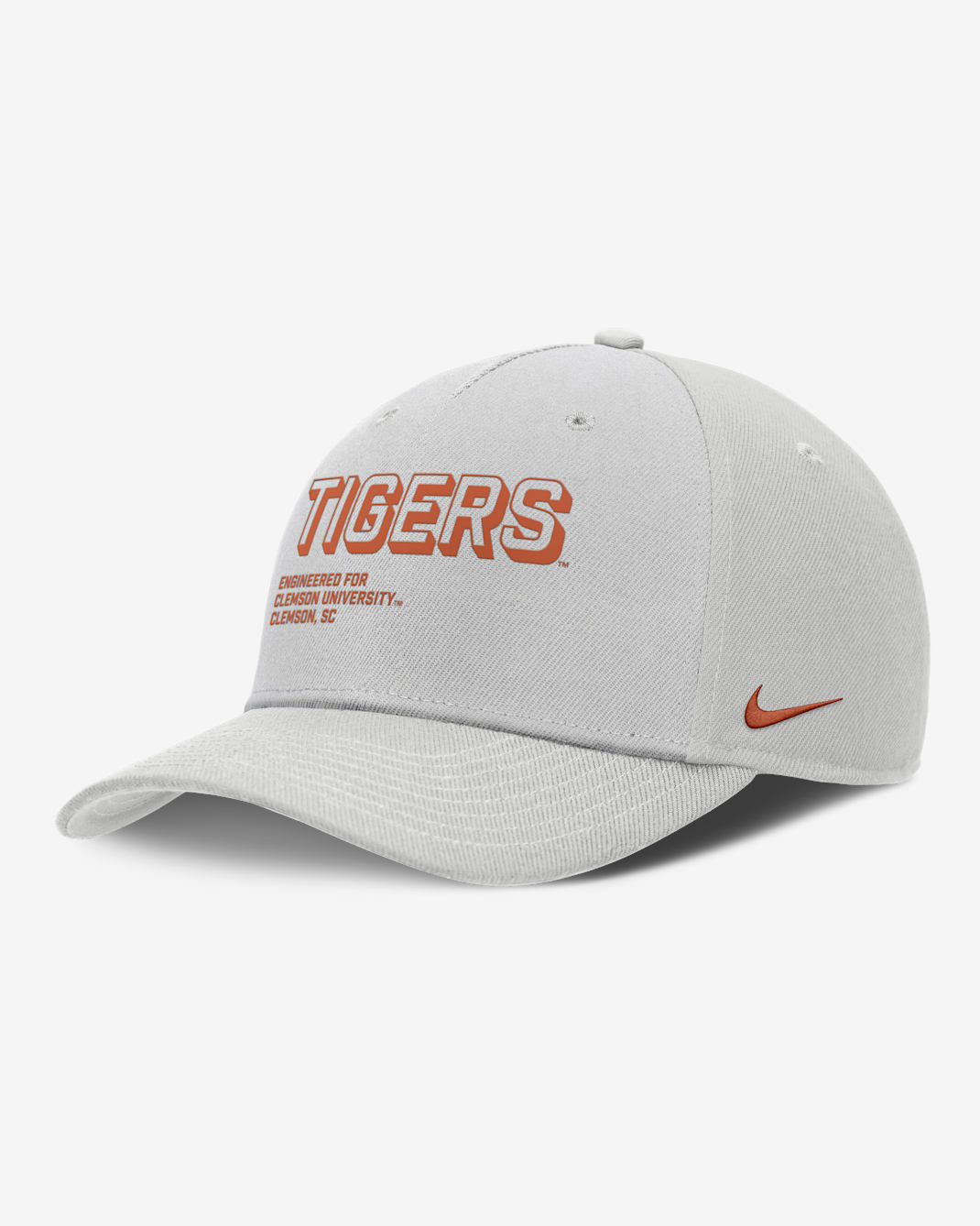 Clemson On-Field Primetime Rise Men's Nike College Adjustable Hat - Grey