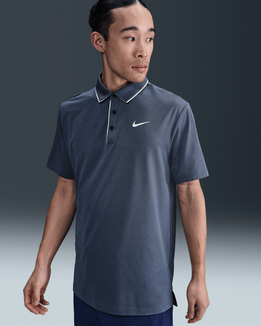 나이키 투어 남성 드라이 핏 골프 폴로 - 디퓨즈드 블루/화이트