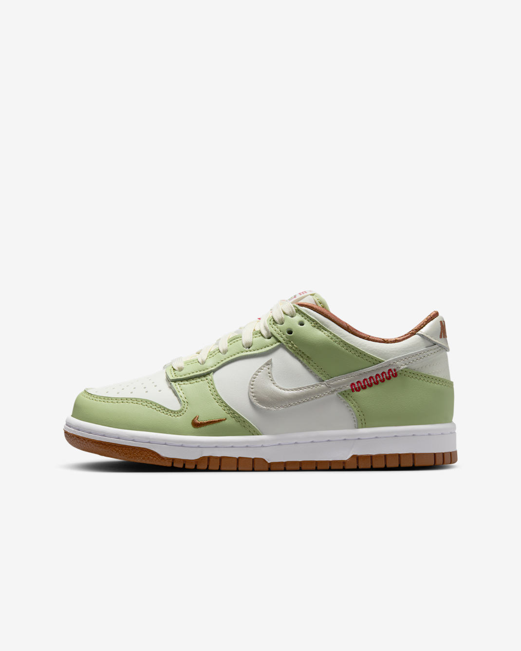 Nike Dunk Low Older Kids' Shoes - Sail/White/Olive Aura/Light Bone