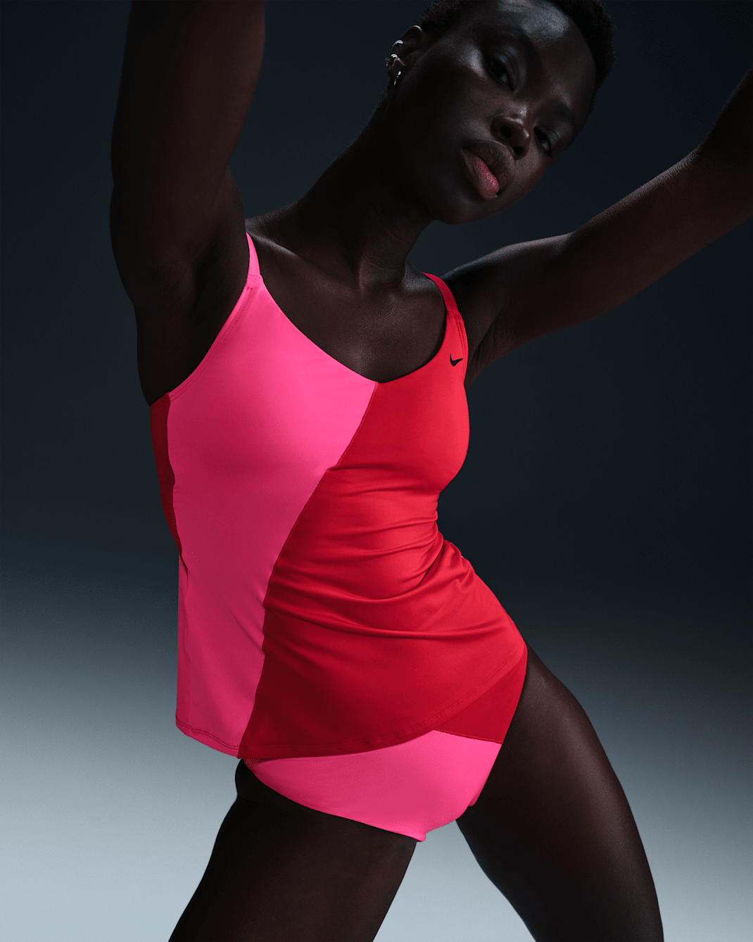 Nike Swim Women's V-Neck Tankini - University Red