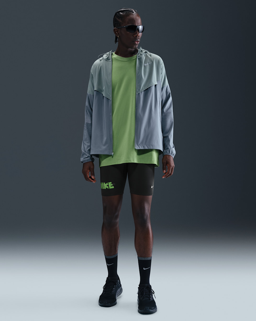 Nike Fast Dri-FIT Yarım Boy Erkek Koşu Taytı - Seaweed