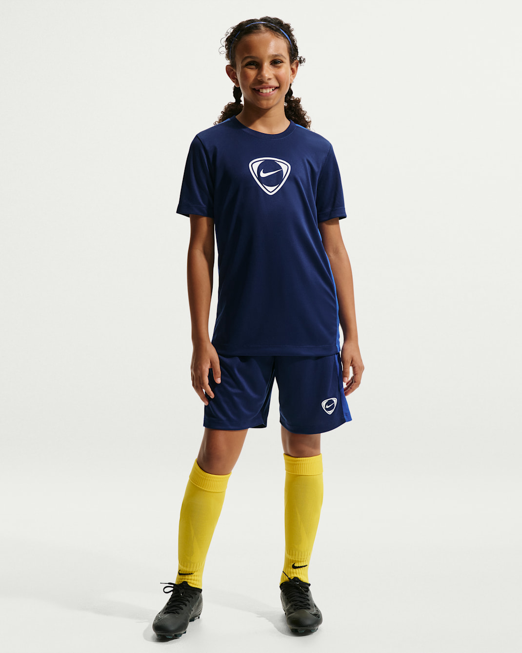 Nike Academy+ Dri-FIT fotbollsshorts för ungdom - Blue Void/Game Royal/Vit