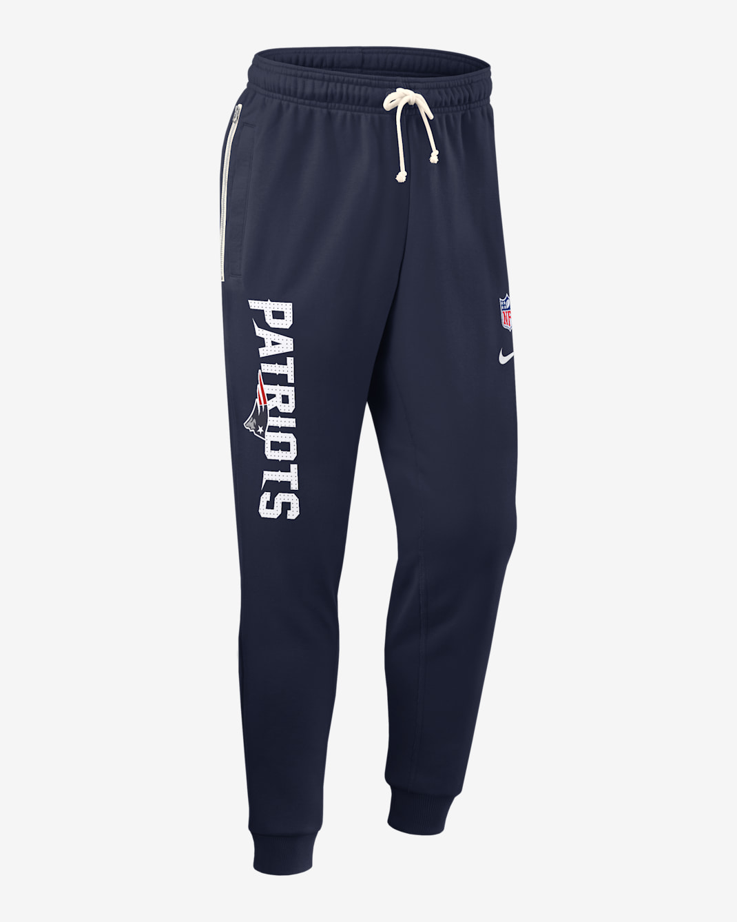 Pants Nike Dri-FIT de la NFL de pierna entallada para hombre New England Patriots Ground Game Sideline - Azul marino
