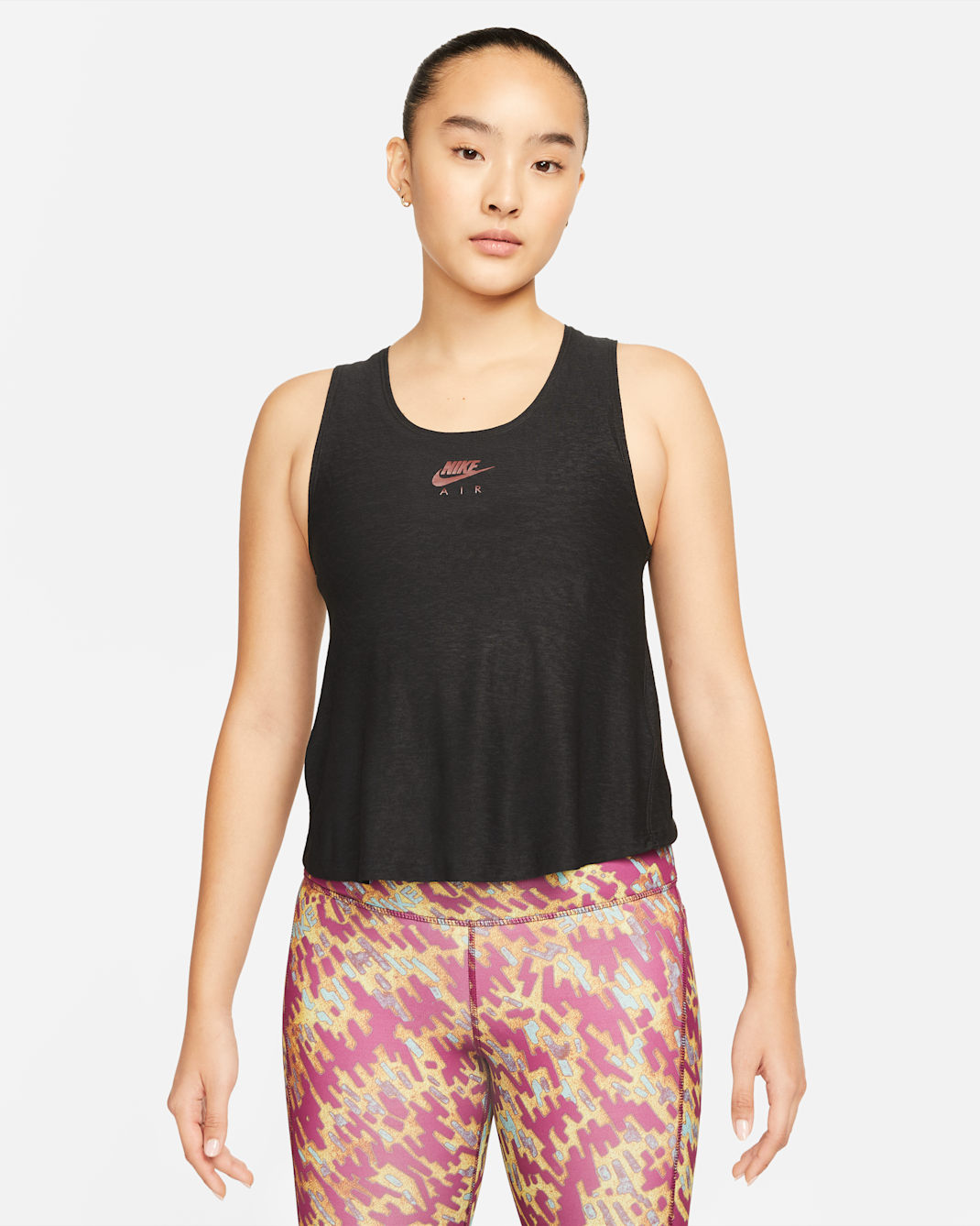 Nike Air Dri-FIT Women's Running Tank - Black/Dark Smoke Grey