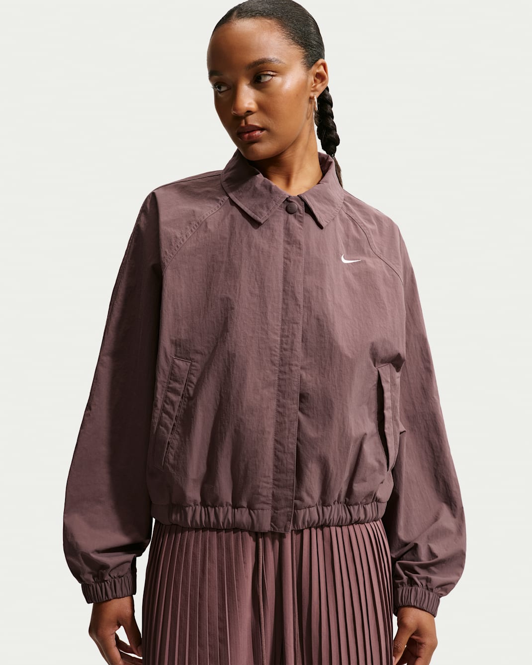 Chamarra de coach oversized para mujer Nike Sportswear - Tatuaje/Vela