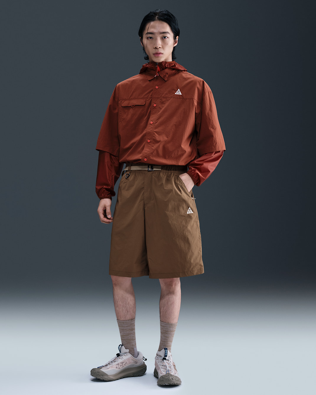 Nike ACG 'Orb Weaver' UV Repel Oversized Shorts - Mosswood Brown/Parachute Beige/Light Khaki/Summit White