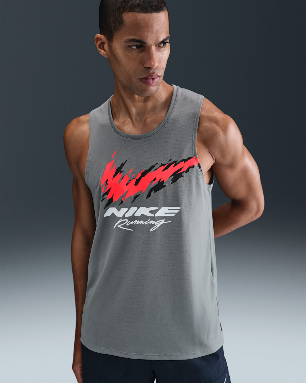 Nike Miler Men's Dri-FIT Running Tank Top - Smoke Grey