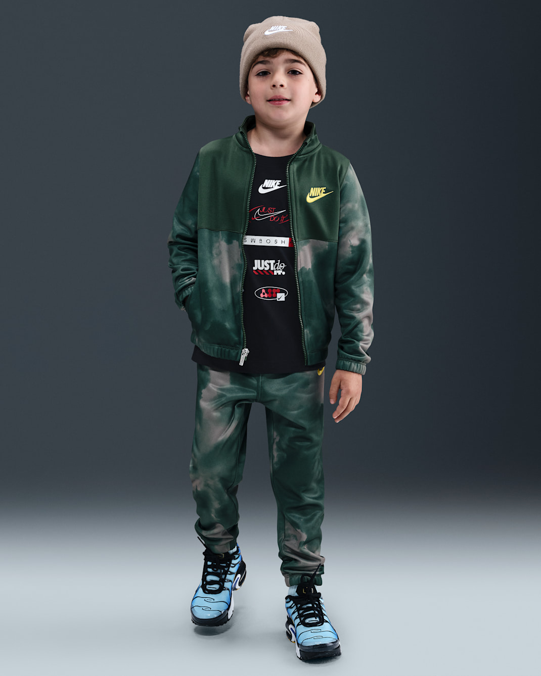 Nike Sportswear Dri-FIT Little Kids' Futura Storm Printed 2-Piece Propus Set - Fir