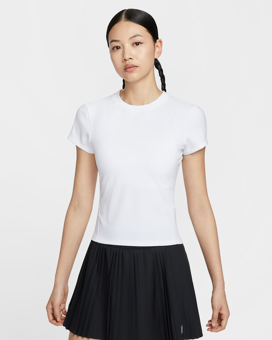 ナイキコート アドバンテージ ウィメンズ Dri-FIT ショートスリーブ テニストップ - ホワイト/ホワイト