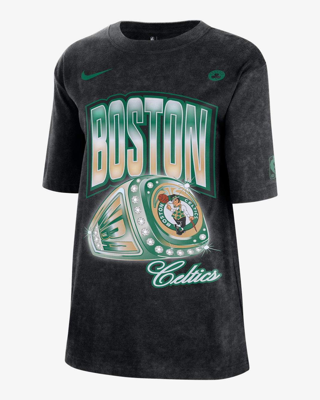 Boston Celtics Courtside Women's Nike NBA T-Shirt - Black