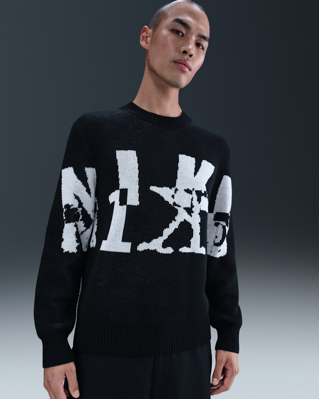 Nike Sportswear Men's Knit Crew-Neck Jumper - Black