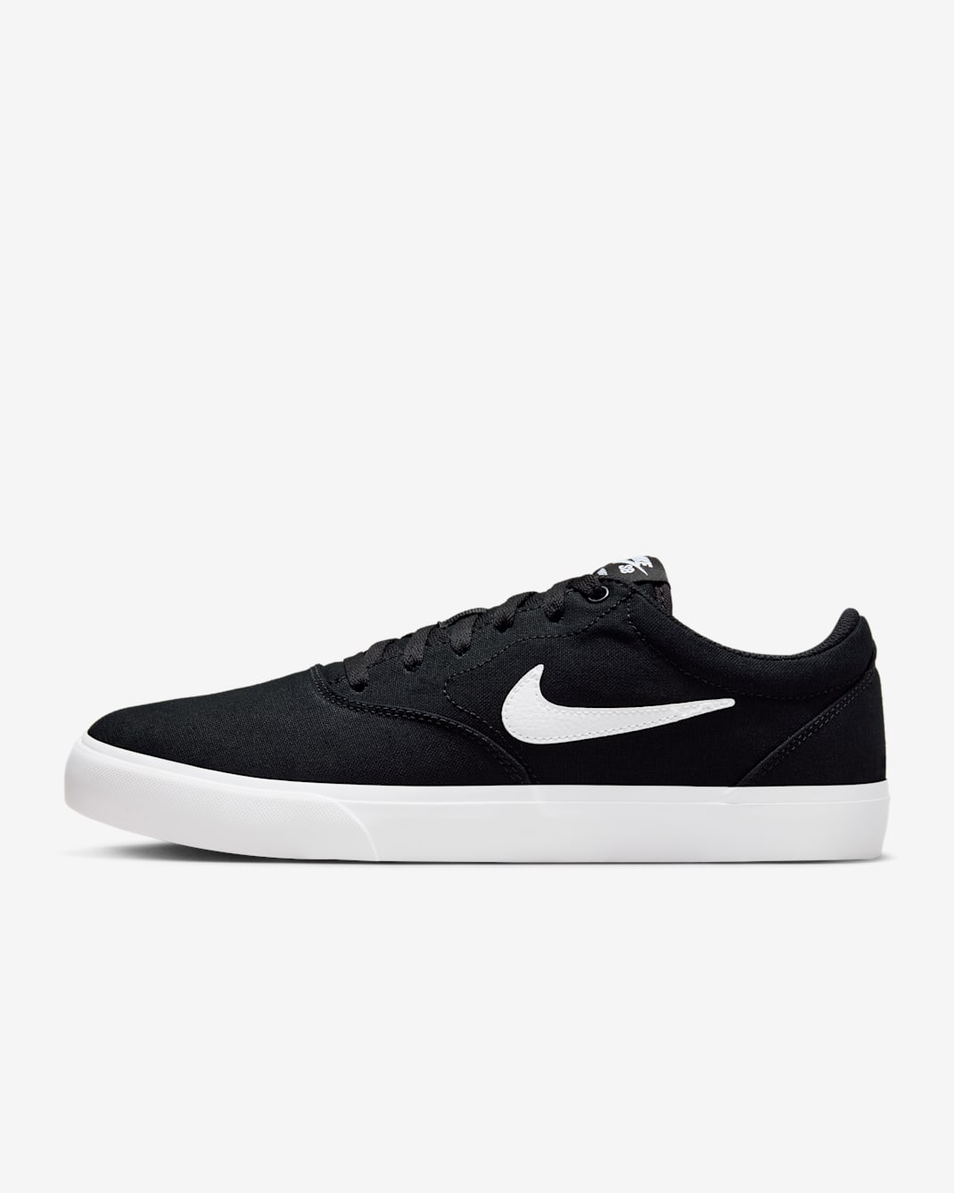 Nike SB Charge Canvas Skate Shoes - Black/White