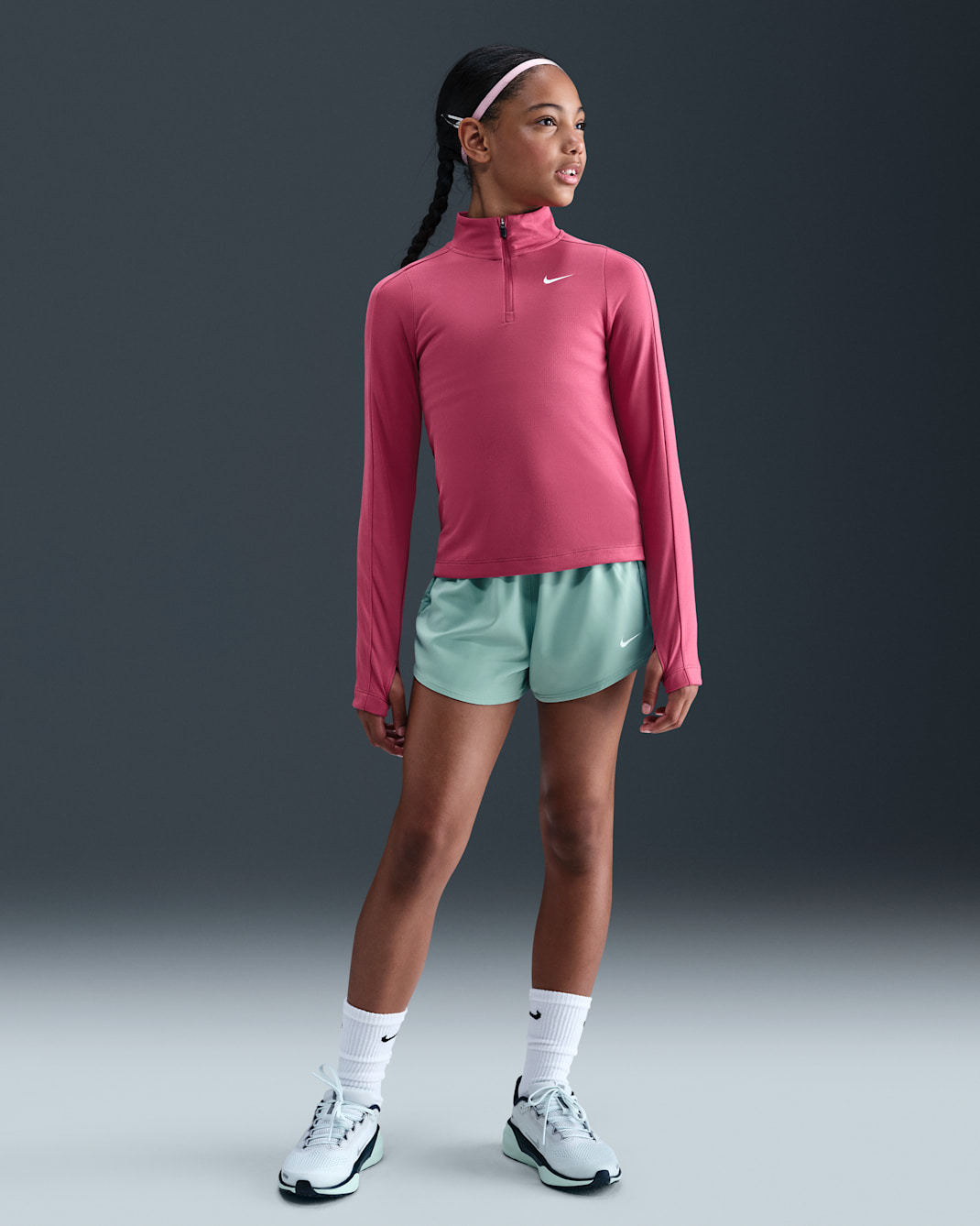 Nike One Girls' Dri-FIT 3" 2-in-1 Shorts - Cannon/White
