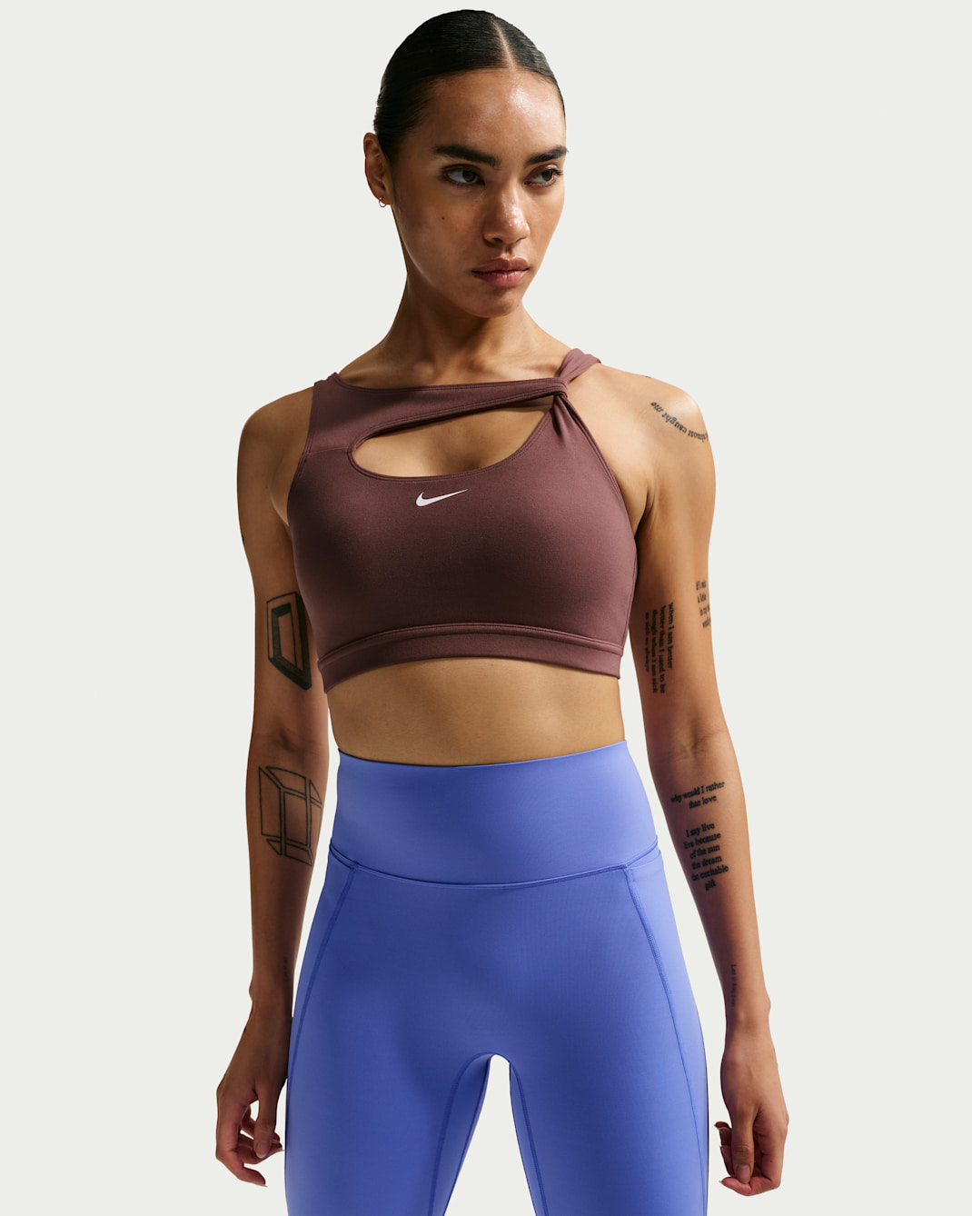 Nike One Women's Medium-Support Padded Sports Bra - Tattoo/White