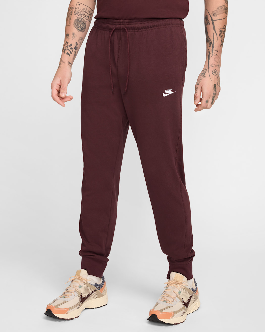 Joggers de tejido Knit para hombre Nike Club - Burdeos enérgico/Blanco