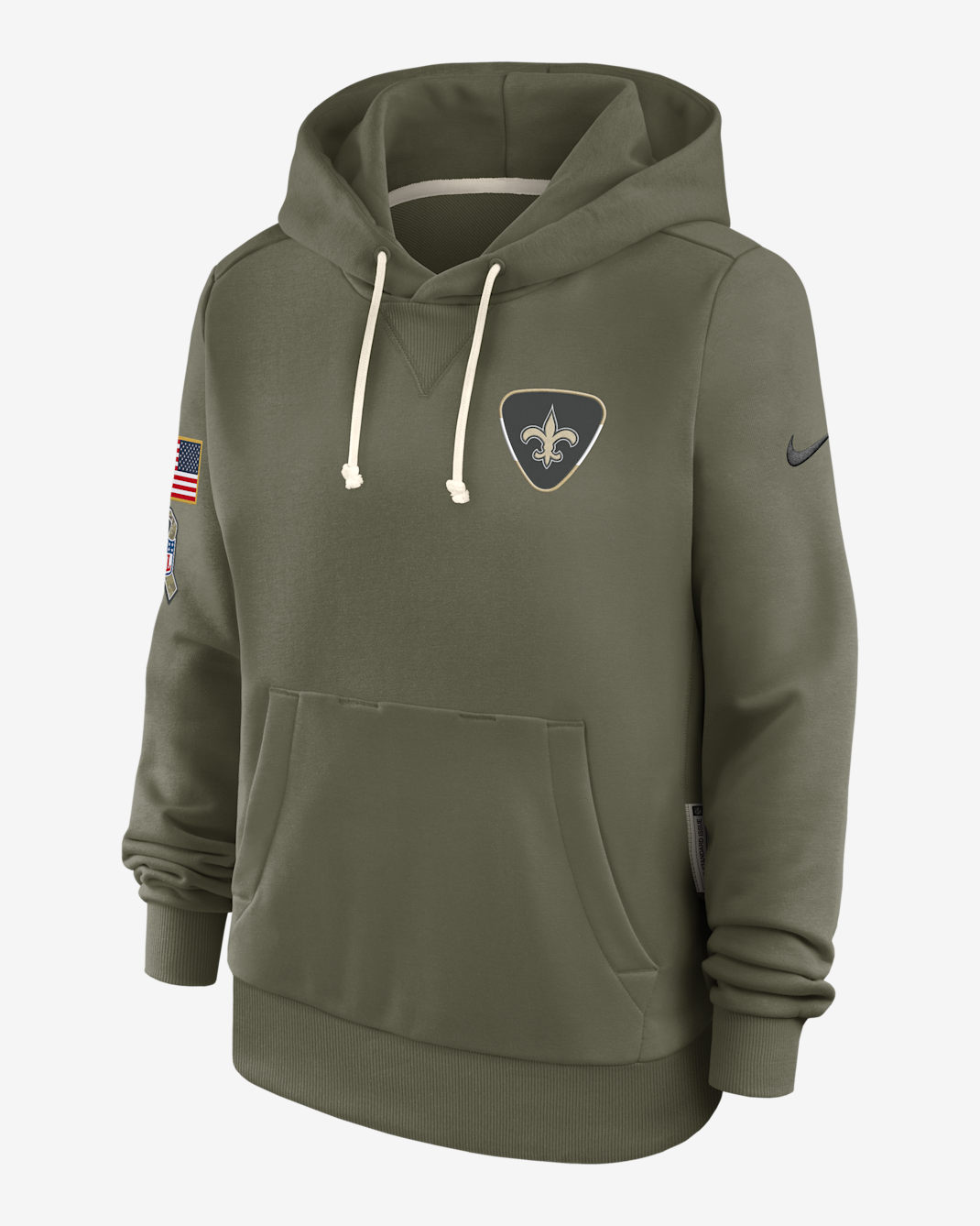 New Orleans Saints Salute to Service Sideline Women's Nike Dri-FIT NFL Pullover Hoodie - Olive