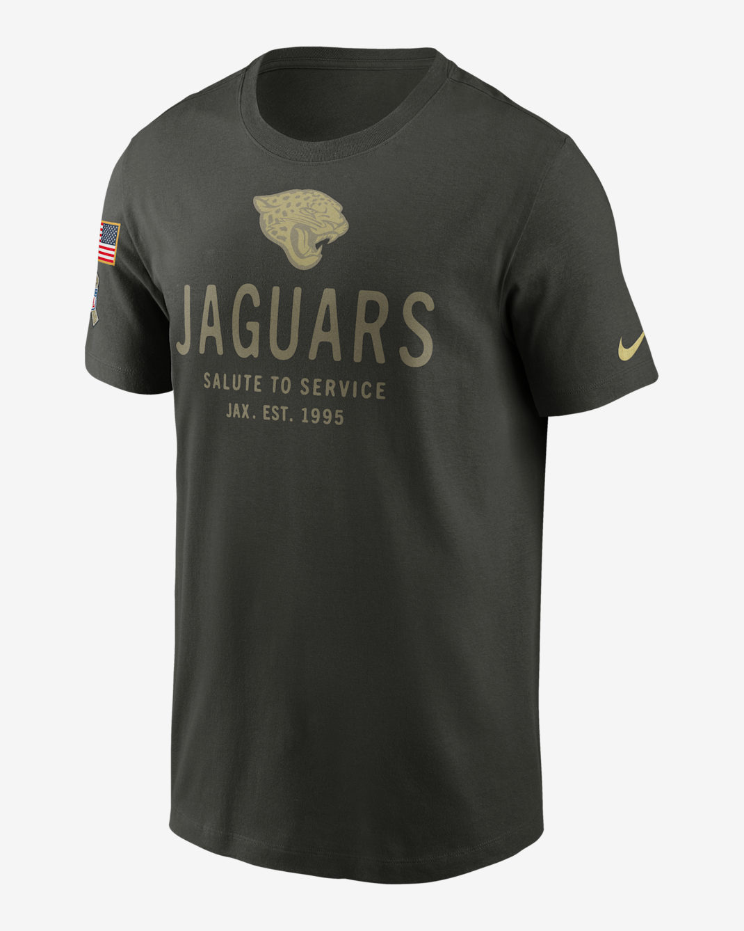Playera Nike Dri-FIT de la NFL para hombre Jacksonville Jaguars Salute to Service Sideline Primary Edge - Verde bosque