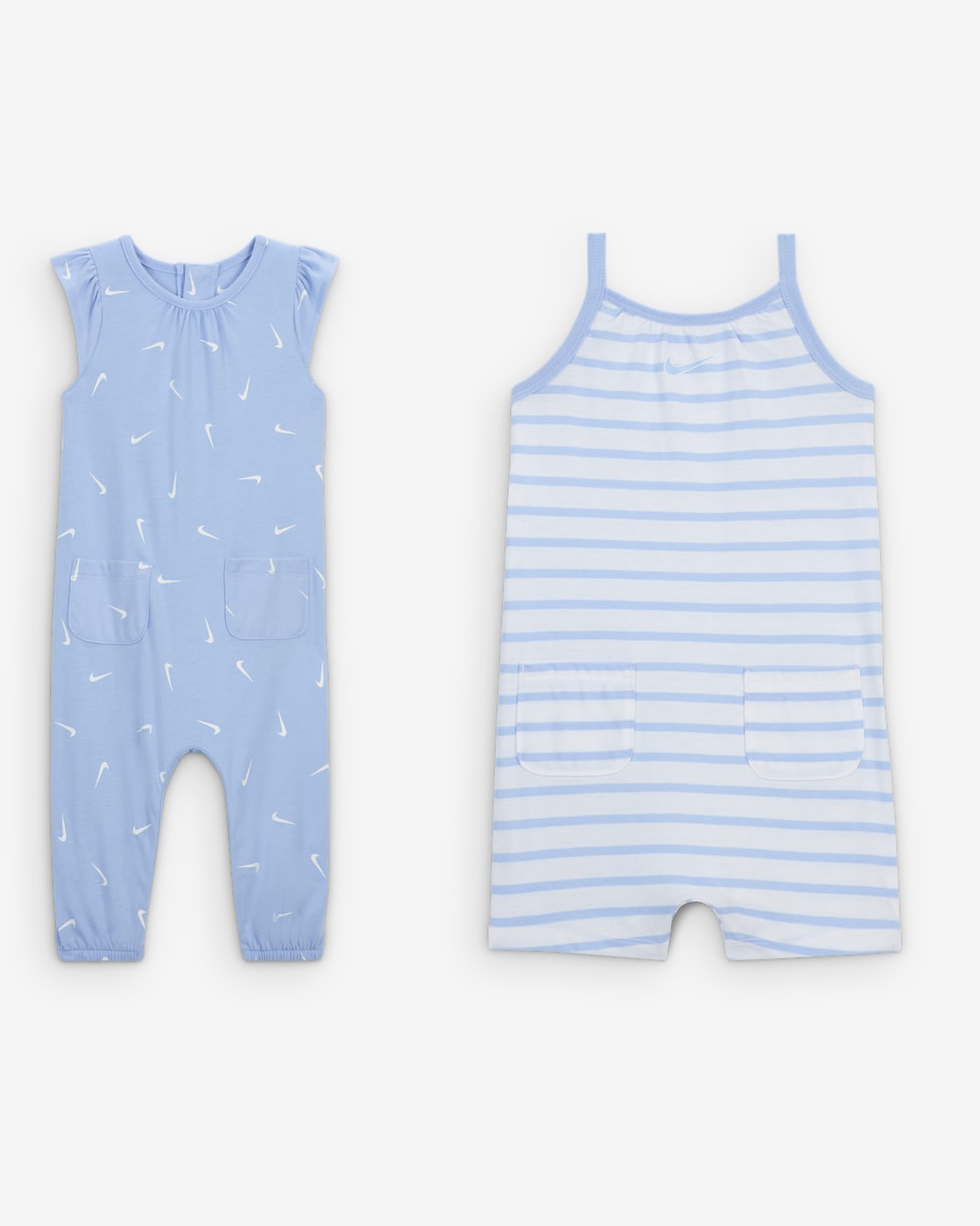 Nike Essentials Baby (0-9M) 2-Pack Romper Set - Cobalt Bliss