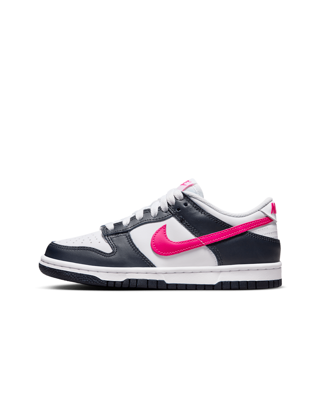 รองเท้าเด็กโต Nike Dunk Low - Dark Obsidian/ขาว/Fierce Pink