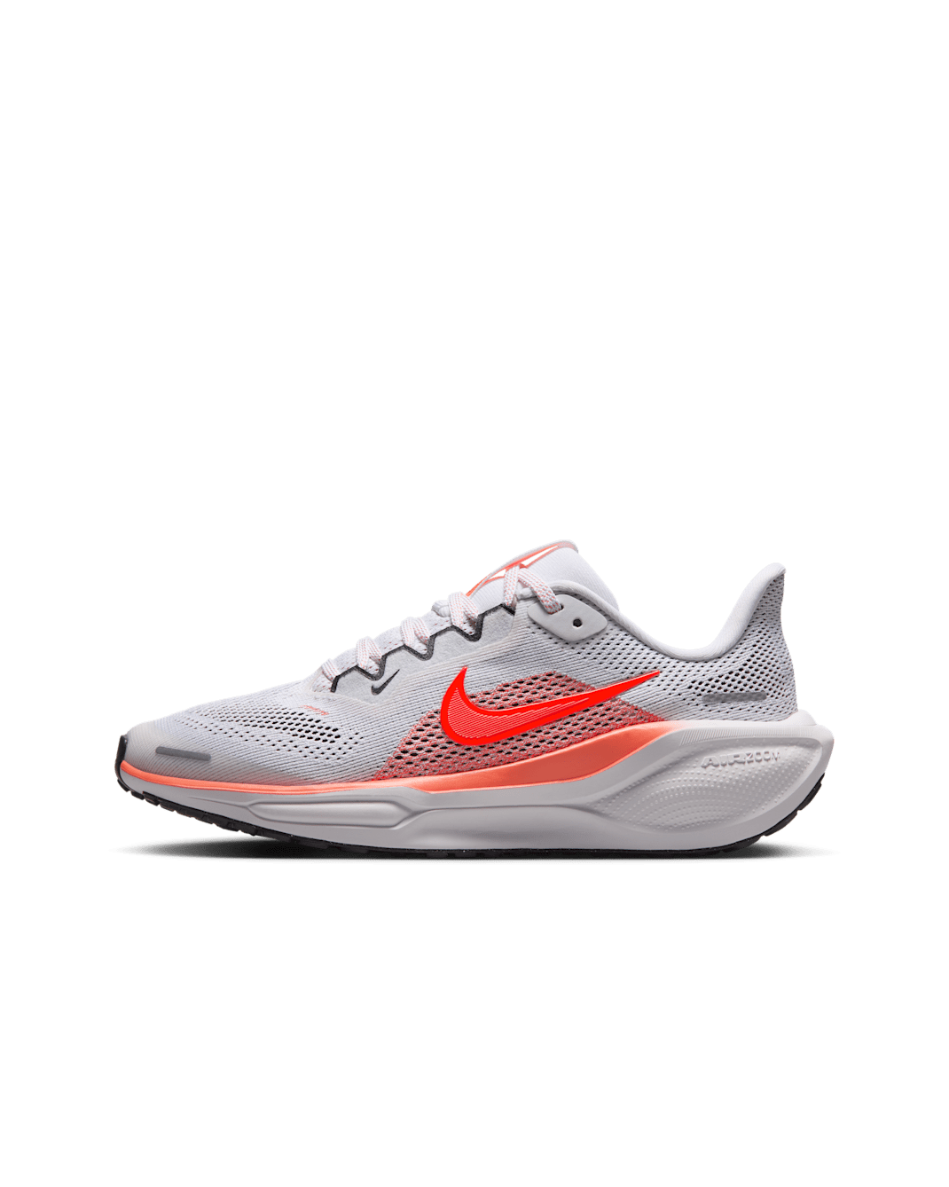 Nike Pegasus 41 Older Kids' Road Running Shoes - White/Magic Ember/Black/Bright Crimson