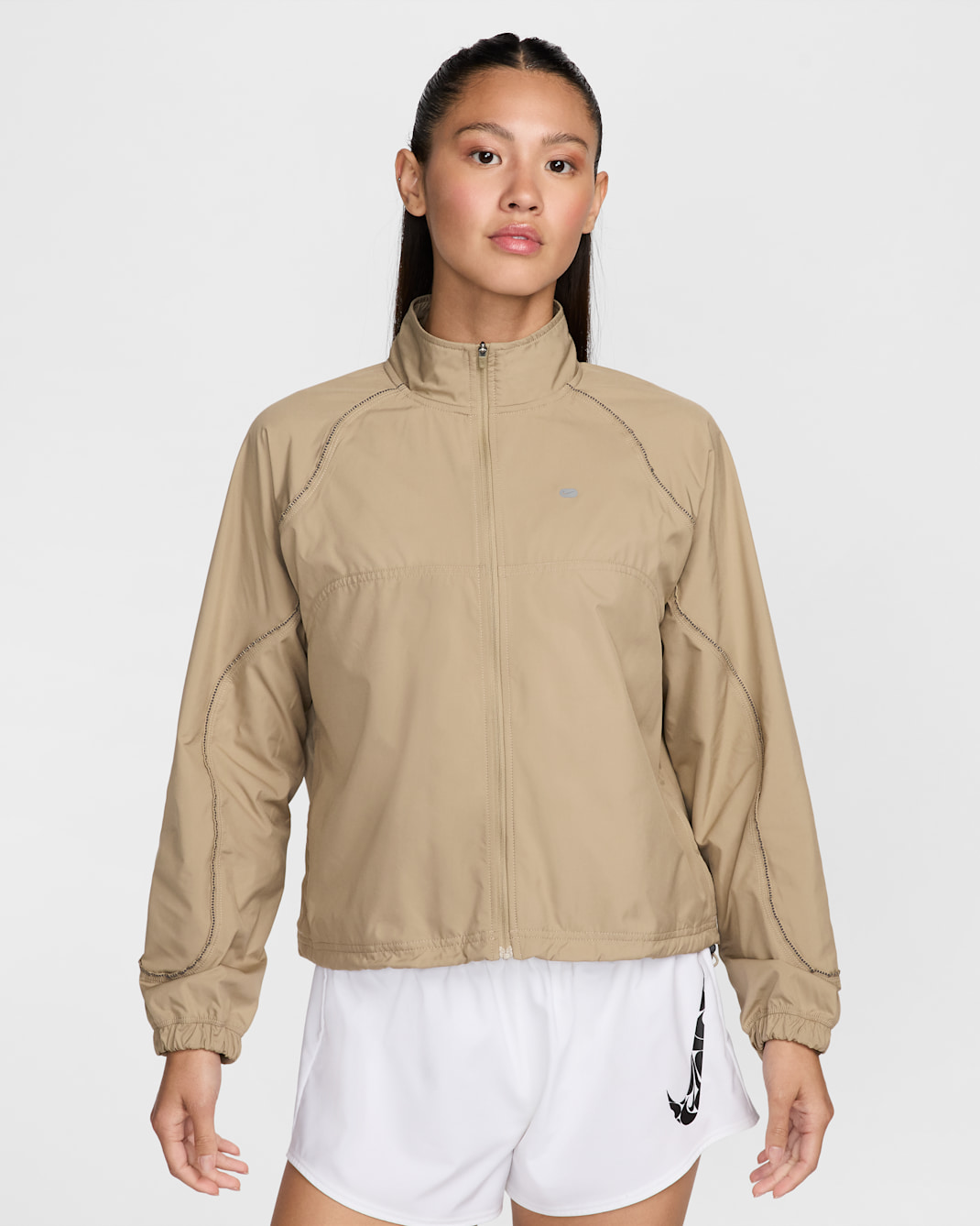 Nike Women's Running Jacket - Khaki/Pale Ivory/Cyber/Cement Grey