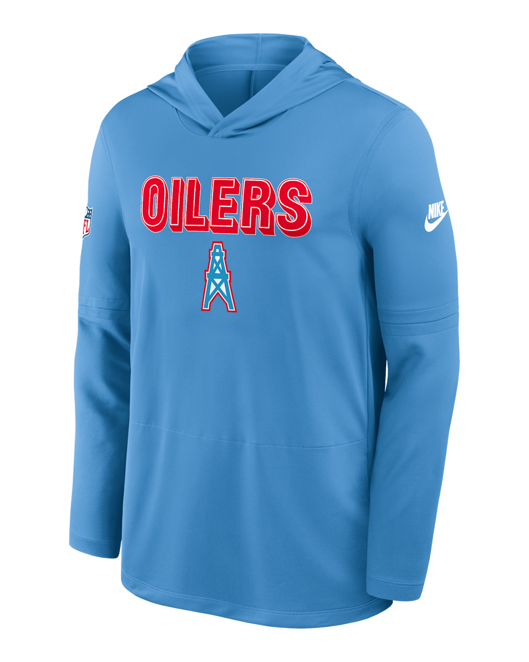 Playera de manga larga Nike Dri-FIT de la NFL con gorro para hombre Tennessee Titans Pass Accuracy - Azul