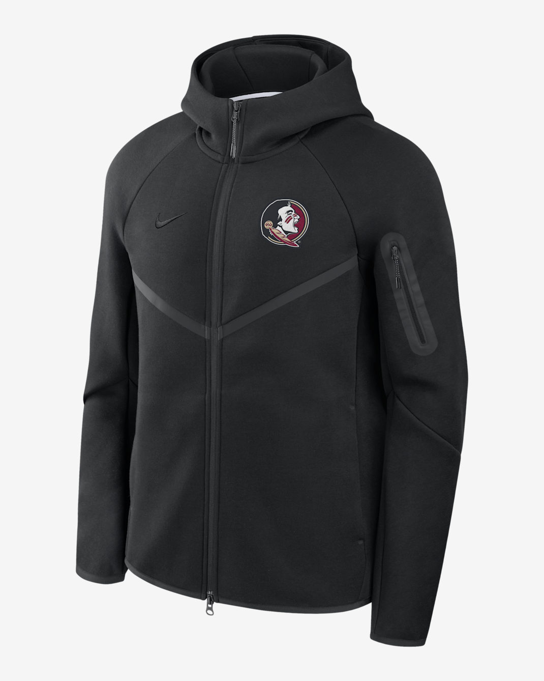 Florida State Tech Fleece Windrunner Men's Nike College Full-Zip Hooded Jacket - Black