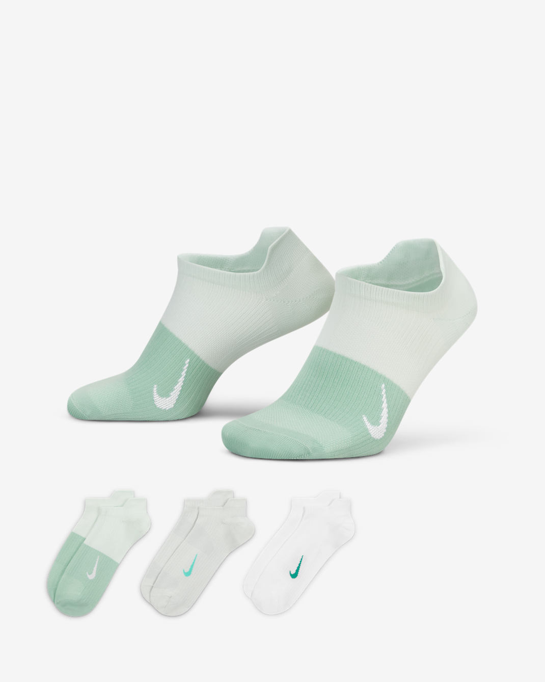 ถุงเท้าเทรนนิ่งผู้หญิงแบบซ่อน Nike Everyday Plus Lightweight (3 คู่) - หลายสี