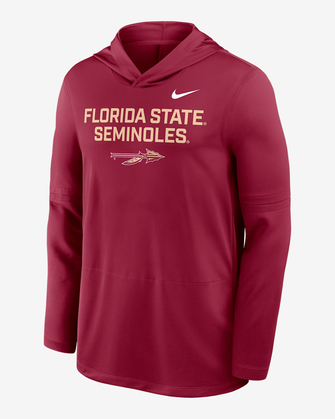Florida State Sideline Men's Nike Dri-FIT College Long-Sleeve Hooded Top - Garnet