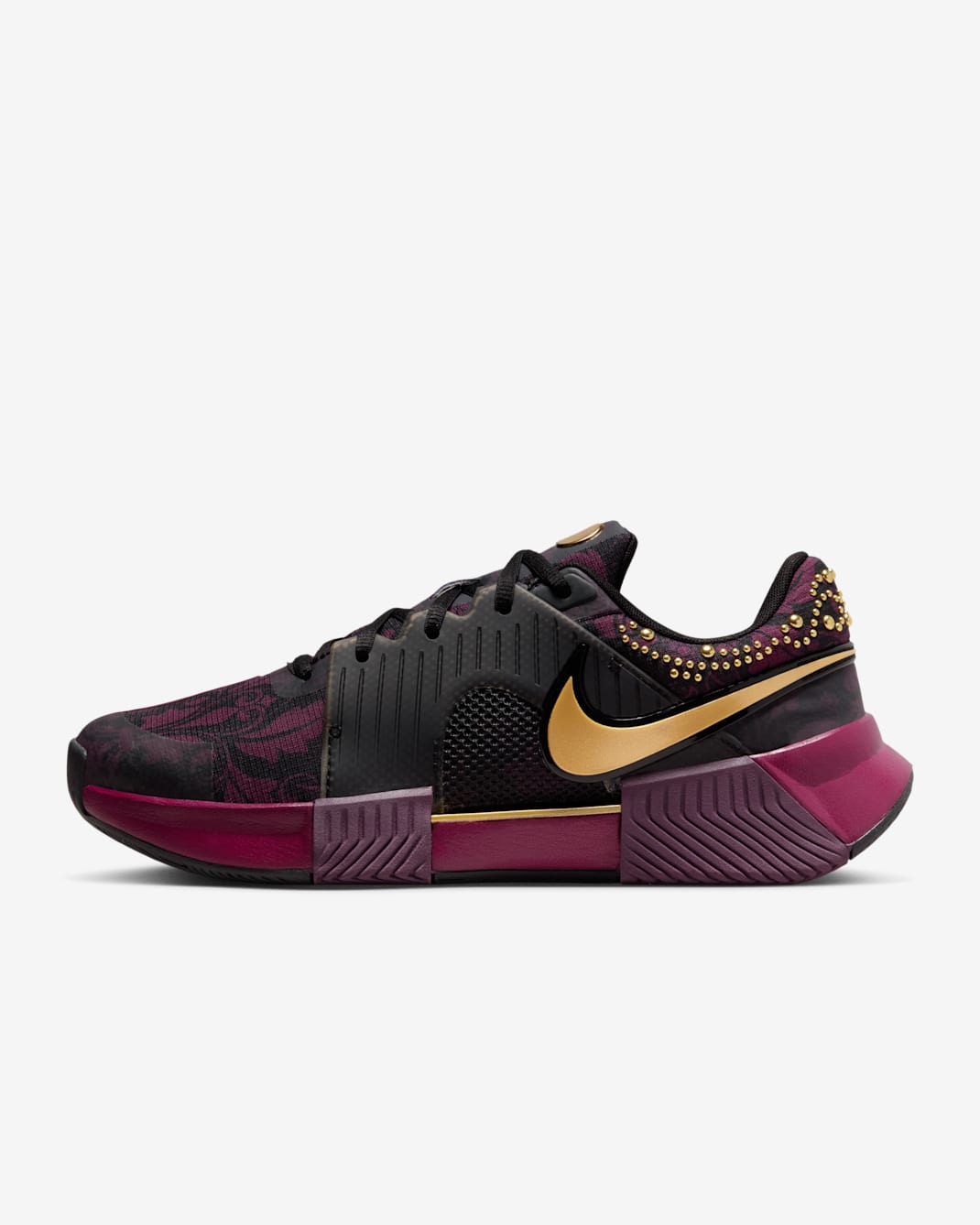Nike GP Challenge 1 "Naomi Osaka" Women's Hard Court Tennis Shoes - Bordeaux/Black/Metallic Gold