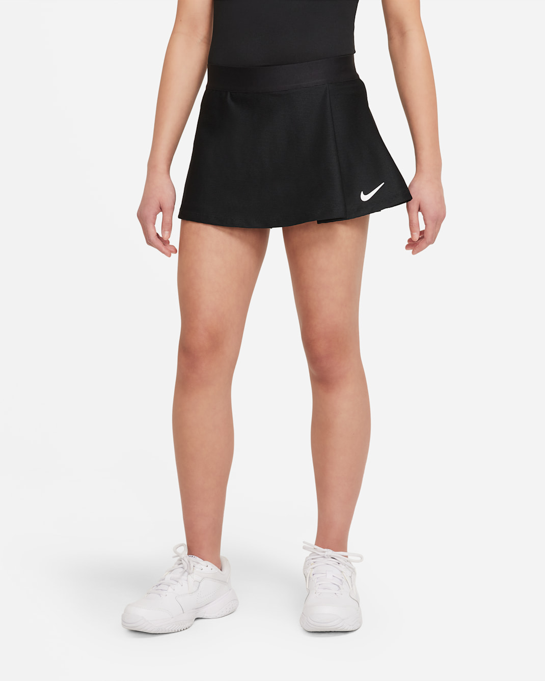 NikeCourt Dri-FIT Victory Older Kids' (Girls') Tennis Skirt - Black/White