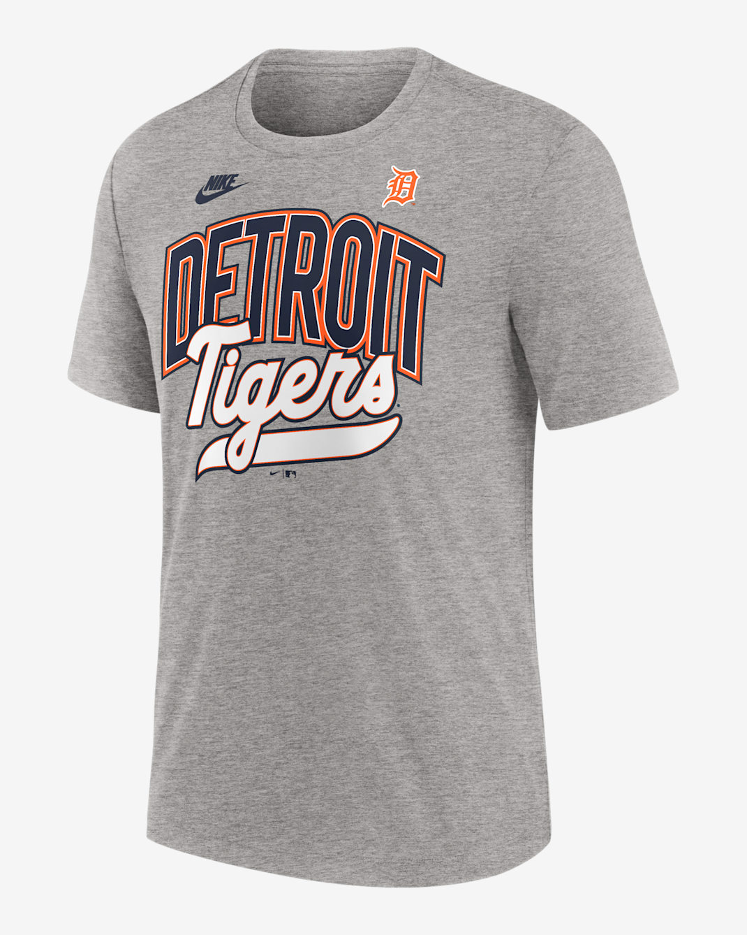 Playera Nike de la MLB para hombre Detroit Tigers Cooperstown Retro - Gris jaspeado