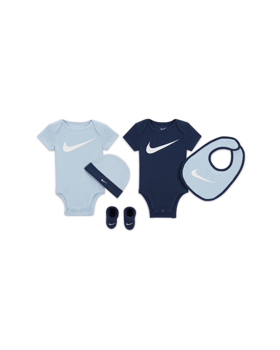 Conjunto de regalo en caja de 5 piezas para bebé Nike - Azul marino medianoche