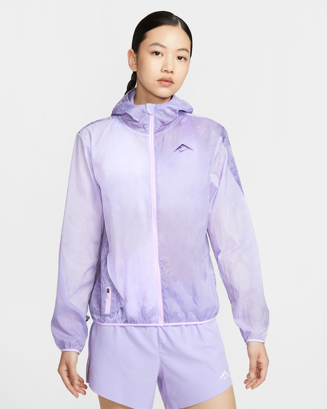 ナイキ トレイル ウィメンズ レペル ランニングジャケット - ライラックブルーム/コートパープル/コートパープル