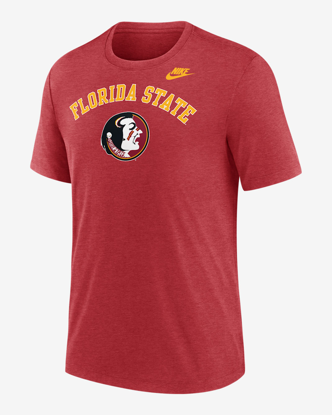 Florida State Legacy Arch Men's Nike College T-Shirt - Dark Team Red Heather