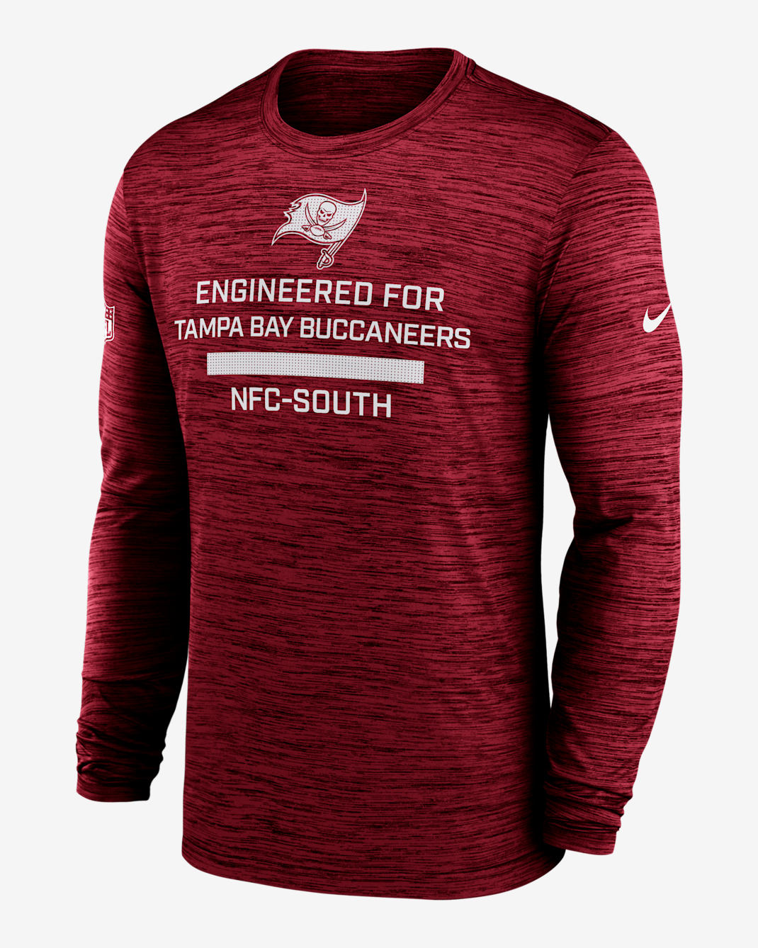 Playera de manga larga Nike Dri-FIT de la NFL para hombre Tampa Bay Buccaneers Sideline Team Issue Velocity - Rojo