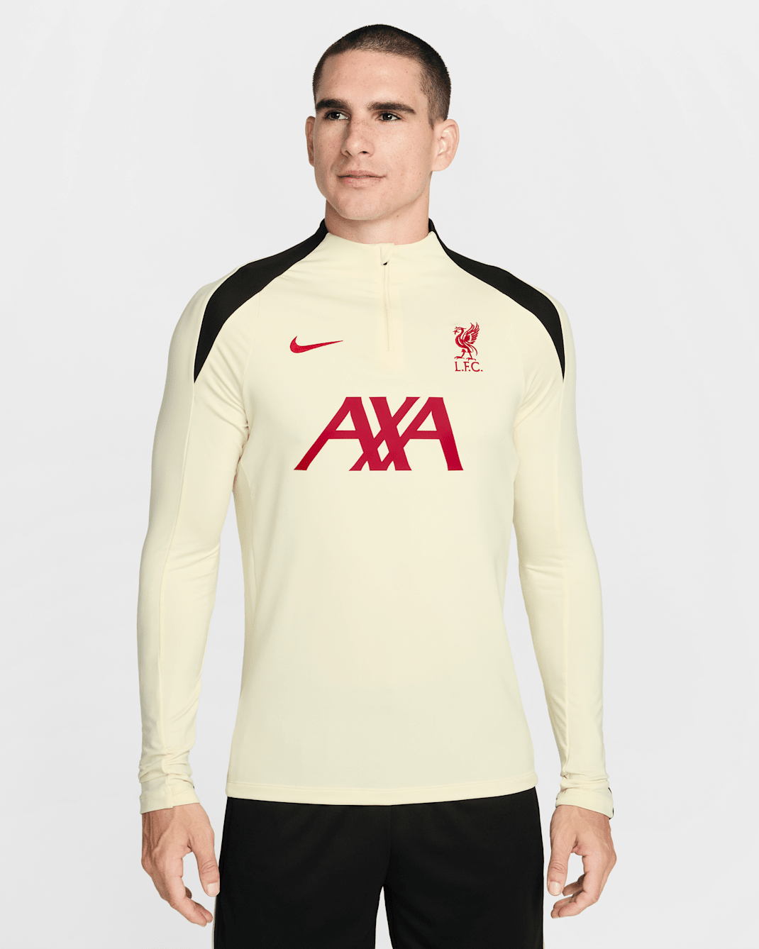 Liverpool F.C. Strike Special Edition Men's Nike Dri-FIT Football Drill Top - Coconut Milk/Coconut Milk/Black/Gym Red