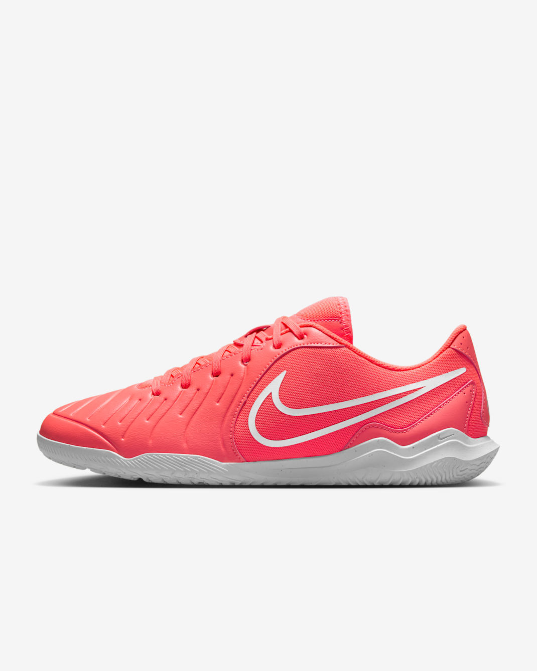 Nike Tiempo Legend 10 Club 體育館/路面低筒足球鞋 - Hot Lava/白色