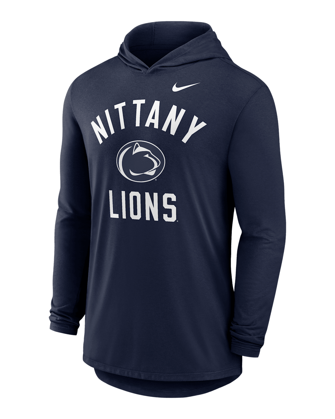 Penn State Campus Arch Men's Nike Dri-FIT College Long-Sleeve Hooded T-Shirt - Navy