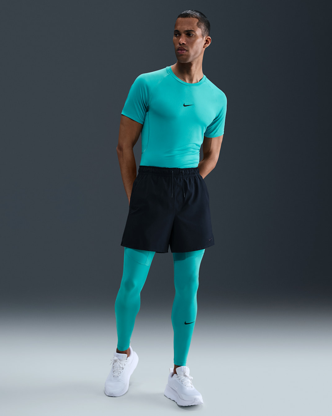 Nike Pro Men's Dri-FIT Fitness Tights - Dusty Cactus/Black