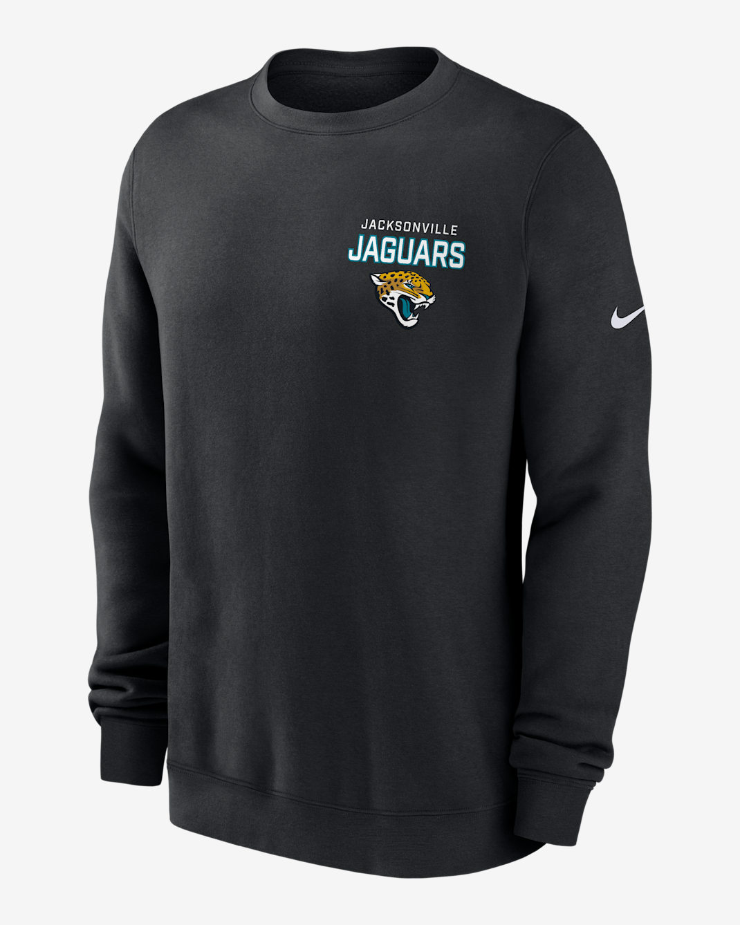 Jacksonville Jaguars Draw Block Club Men's Nike NFL Pullover Crew - Black