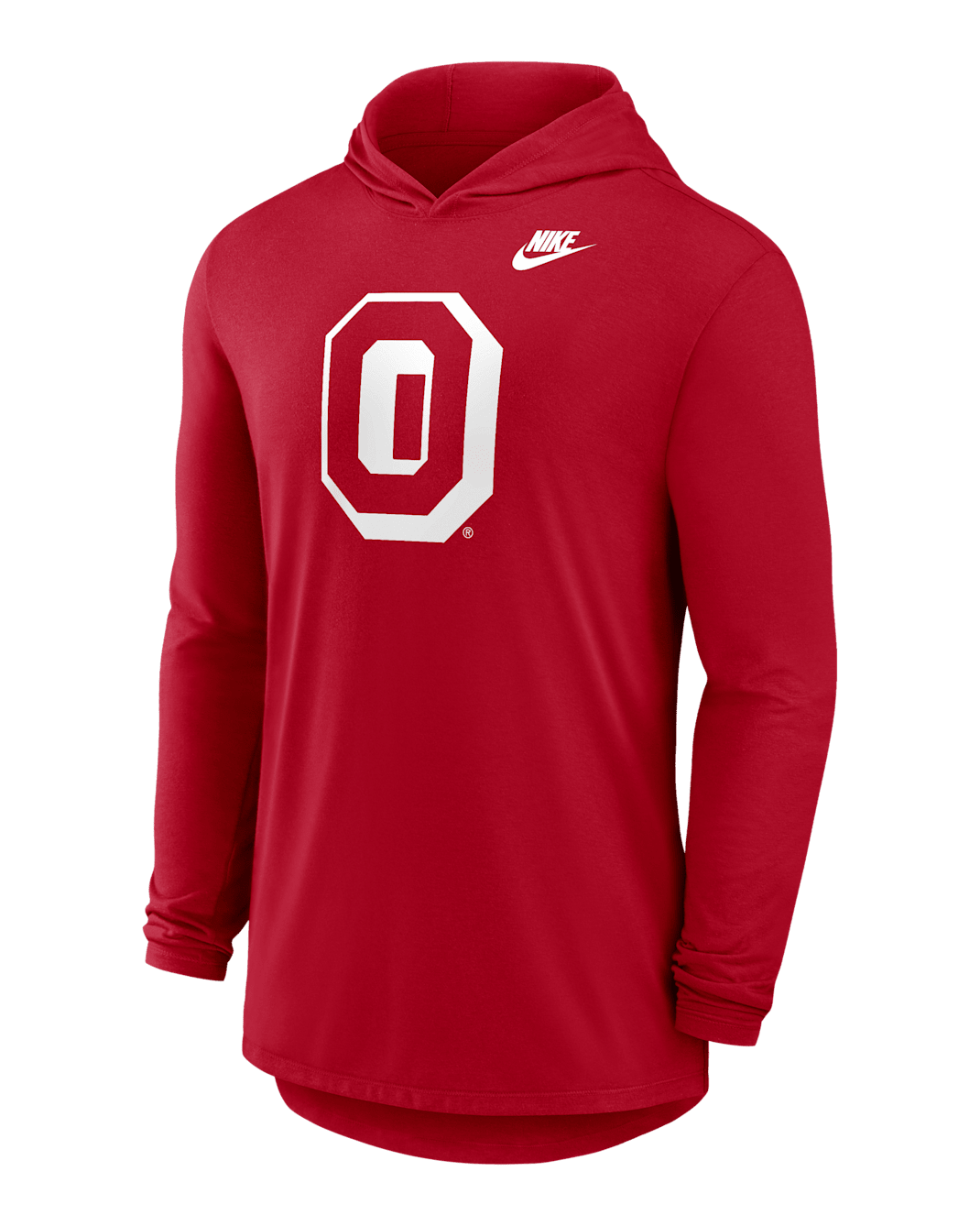Ohio State Legacy Men's Nike Dri-FIT College Long-Sleeve Hooded T-Shirt - Red