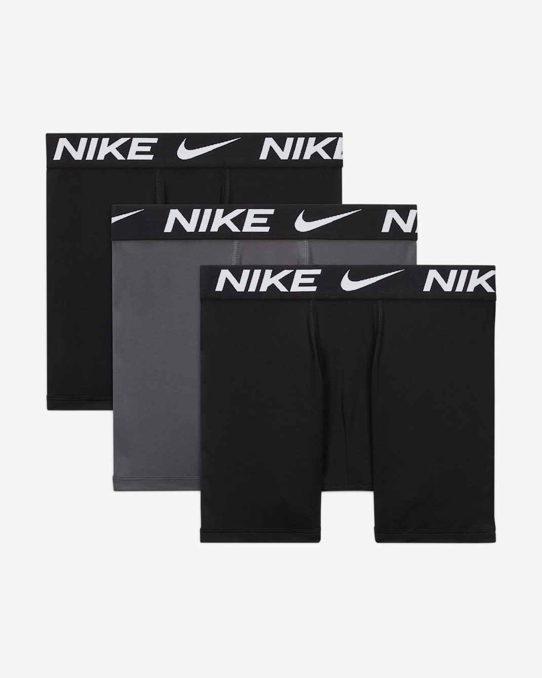 Nike Dri-FIT Essentials Big Kids' Boxer Briefs (3-Pack) - Black